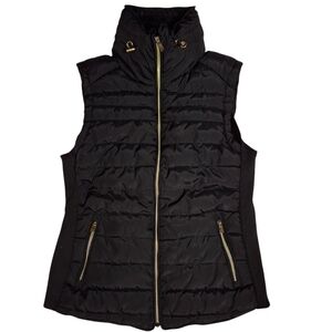Special One Black Quilted Faux Fur Lined Ves Size XL Faux Fur